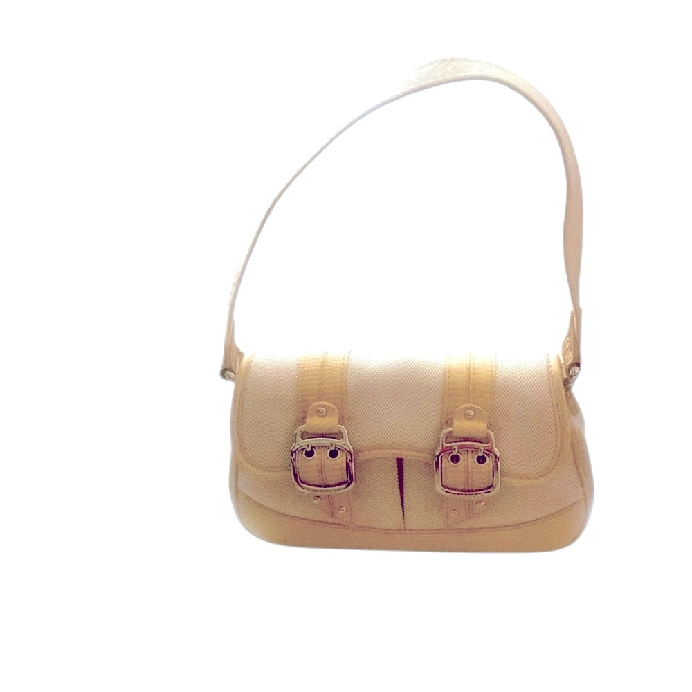 Cole Haan Cream and Tan Shoulder Bag with Chic Design. Used once.